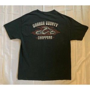 Nascar Orange County Choppers Men's Black Racing Double Sided Shirt